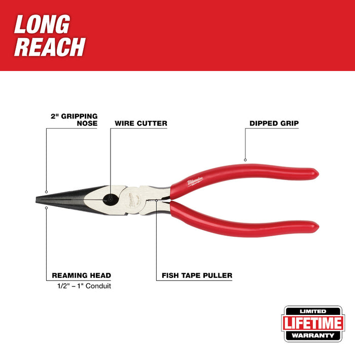 Milwaukee Long Nose-Dipped Pliers