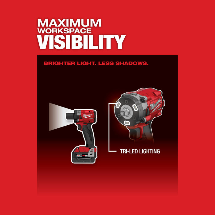 Milwaukee M18 FUEL Cordless 3/8" Compact Impact Wrench with Friction Ring - Tool Only