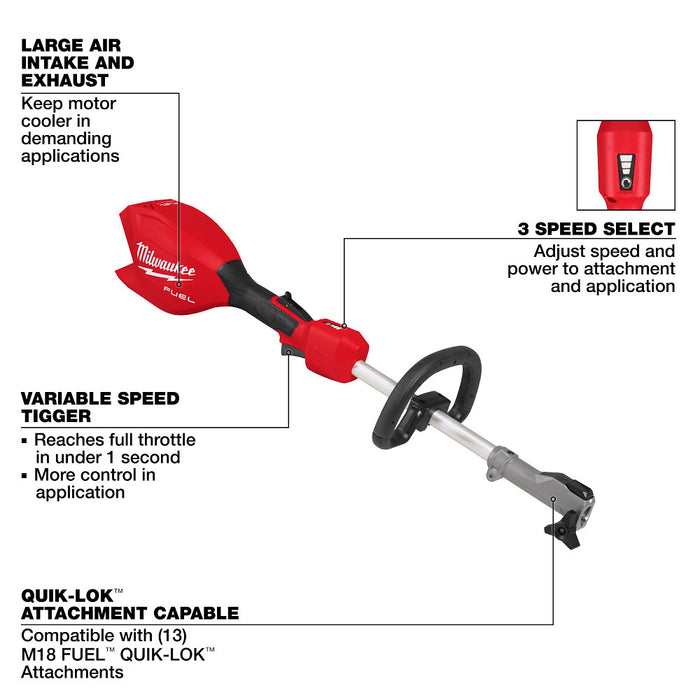 Milwaukee M18 FUEL™ Power Head w/ QUIK-LOK™ - Tool Only