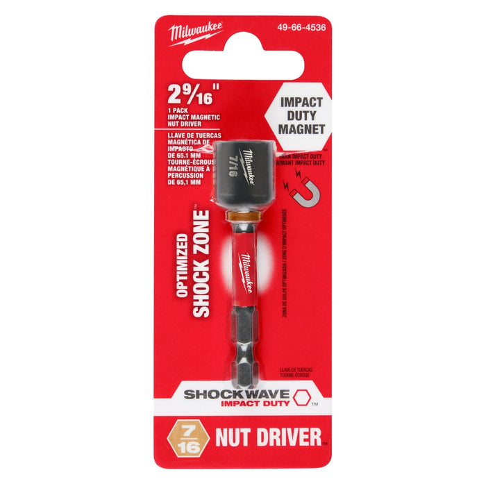 Milwaukee SHOCKWAVE Impact Duty 2-9/16" Magnetic Nut Drivers