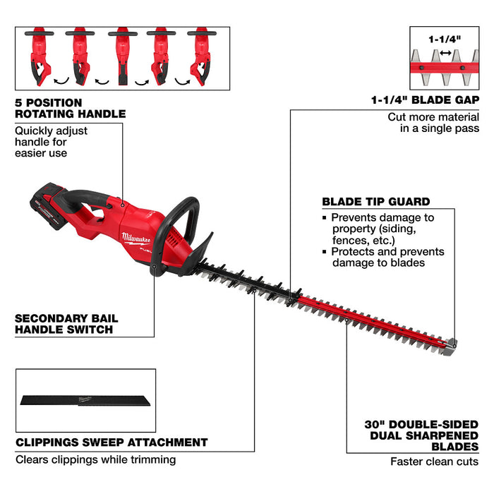 Milwaukee M18 FUEL 30" Cordless Hedge Trimmer Kit