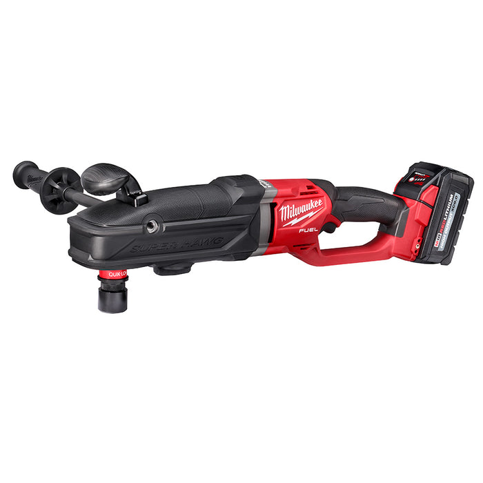 Milwaukee M18 FUEL Cordless Super Hawg Right Angle Drill with QUIK-LOK Kit