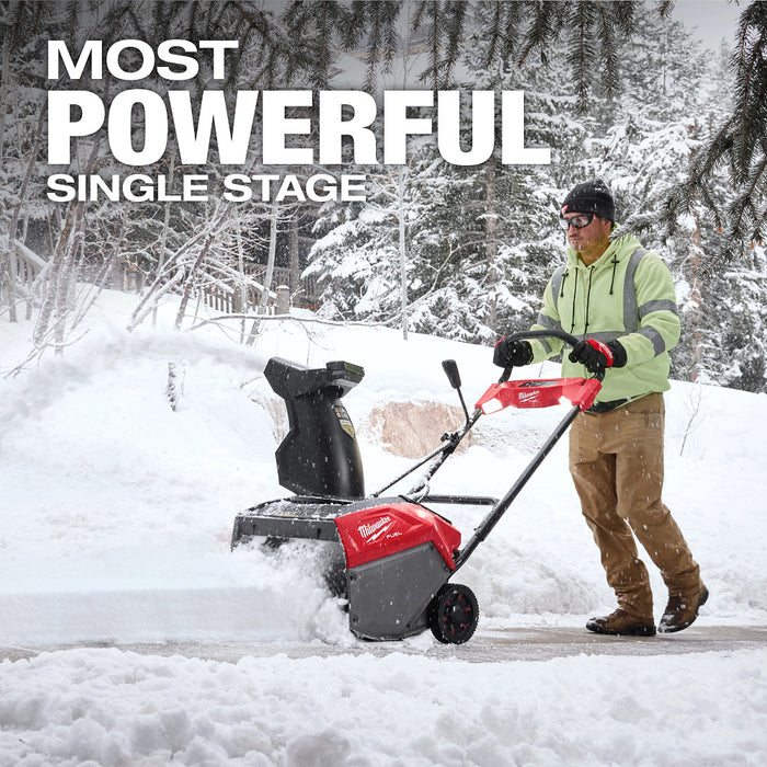 Milwaukee M18 FUEL 21" Auger Propelled Dual Battery Single Stage Snow Blower Kit