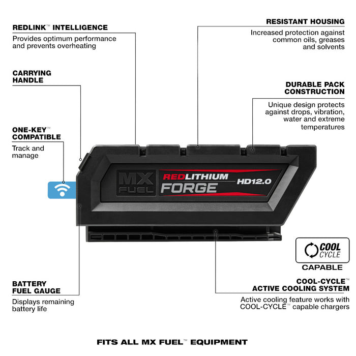 Milwaukee MX FUEL™  REDLITHIUM™ FORGE™ HD12.0 Battery Pack