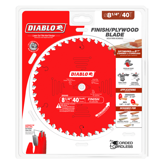 Diablo 40-Teeth Finishing Saw Blade for Wood