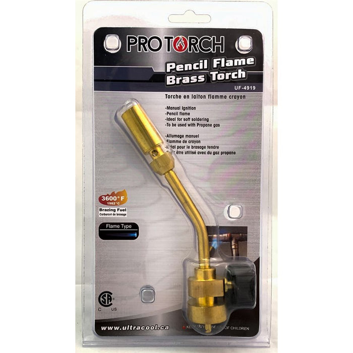 Pro Torch Pencil Flame Brass Torch Head