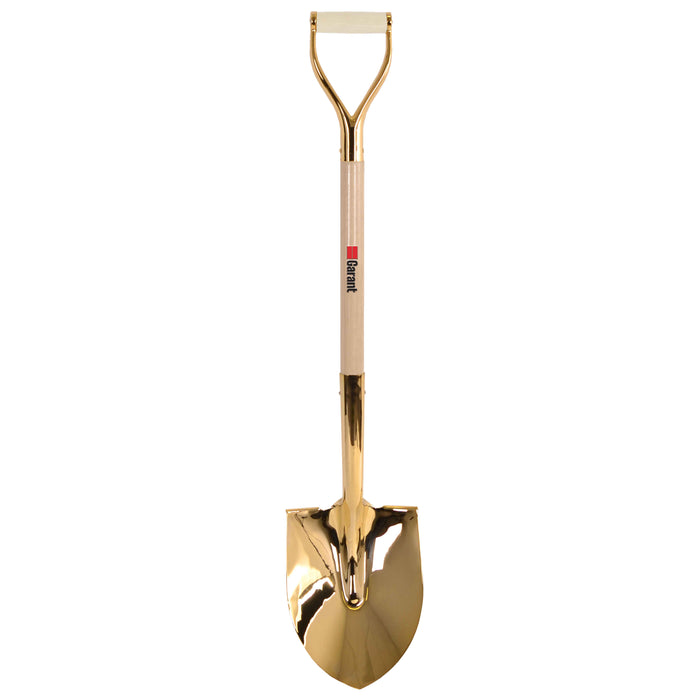 Garant Gold-Plated Wood Handle Round Point Shovel