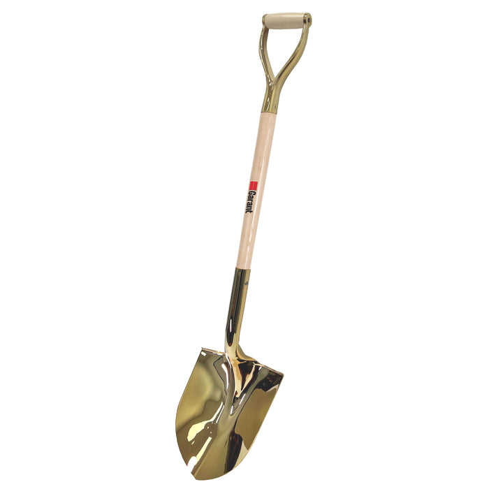 Garant Gold-Plated Wood Handle Round Point Shovel