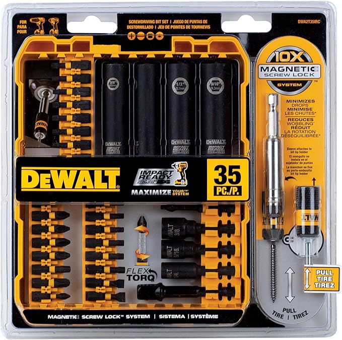 DeWalt FlexTorq® IMPACT READY® 35 pc. Screwdriving Bit Set w/ ToughCase®+ System