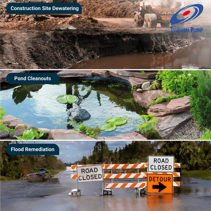 Tsurumi Semi-Vortex Submersible Trash Pump with Agitator 1 HP