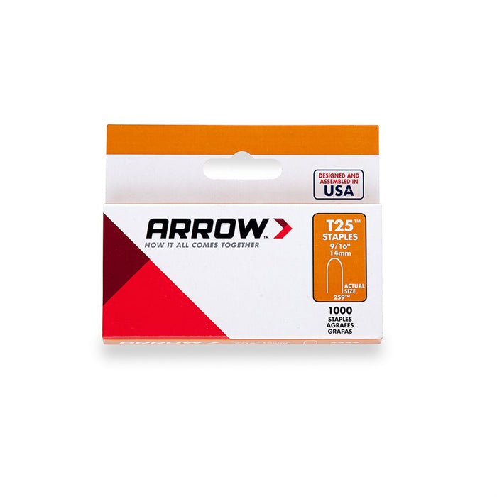 Arrow 1000PK T25 5/16" Round Crown Staples