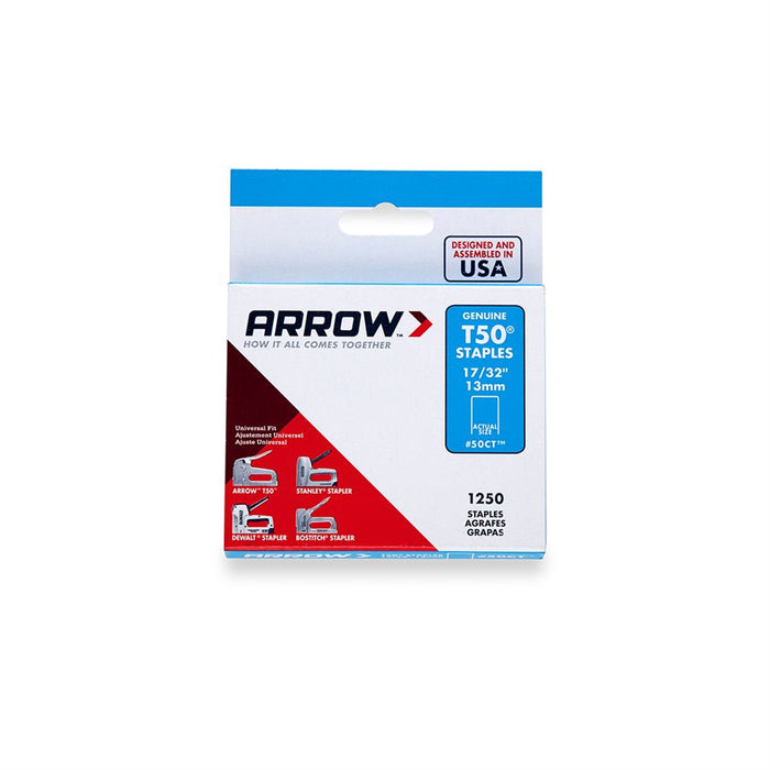 Arrow 1250PK T50 3/8" Crown Staples