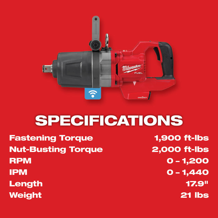 Milwaukee M18 FUEL™ 1" D-Handle High Torque Impact Wrench w/ ONE-KEY™