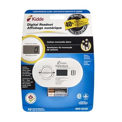 Kidde Battery Operated Carbon Monoxide Alarm w/ Digital Display