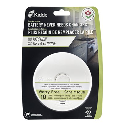 Kidde Smoke Alarm Kitchen 10 Year Battery w/Hush Feature