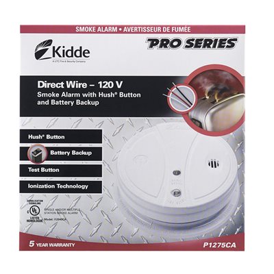 Kidde Hardwired Smoke Alarm w/ 9V Battery Back Up