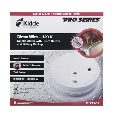 Kidde Hardwired Smoke Alarm w/ 9V Battery Back Up