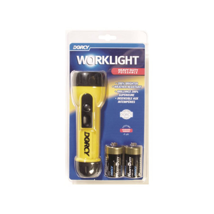 Work Light LED Flashlight w/ (2) D Batteries