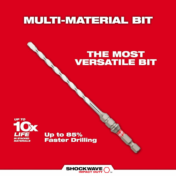Milwaukee SHOCKWAVE Carbide Multi-Material Bit Concrete - 4" x 6"