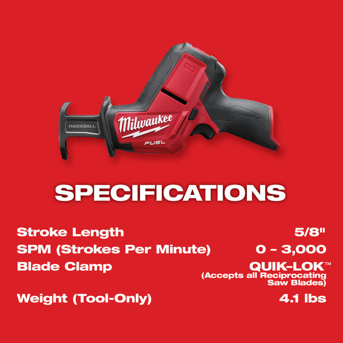 Milwaukee M12 FUEL Cordless HACKZALL Reciprocating Saw Kit