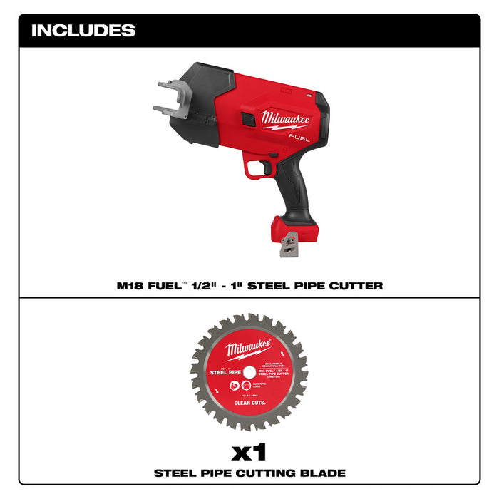 Milwaukee M18 FUEL 1/2" - 1" Steel Pipe Cutter - Tool Only