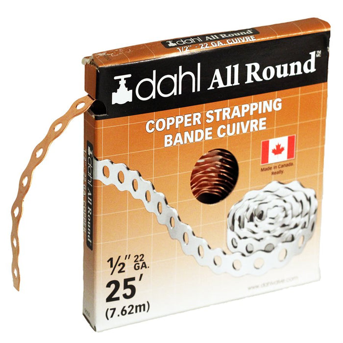 22G Copper Suspension Strapping - 1/2" x 25ft