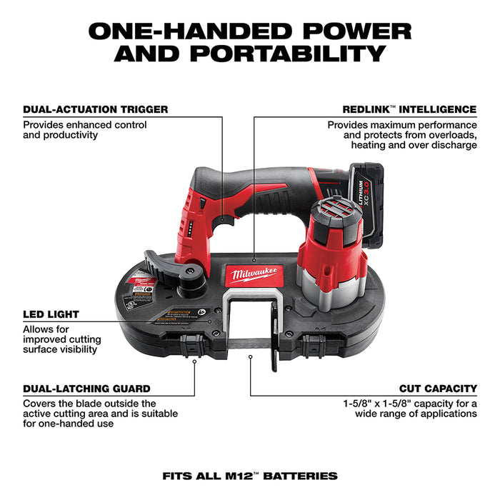 Milwaukee M12 Cordless Sub-Compact Band Saw Kit