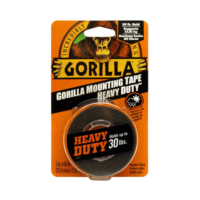 Gorilla Black Mounting Tape 1" x 60"