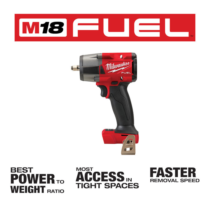 Milwaukee M18 FUEL 3/8" Mid-Torque Impact Wrench w/ Friction Ring - Tool Only