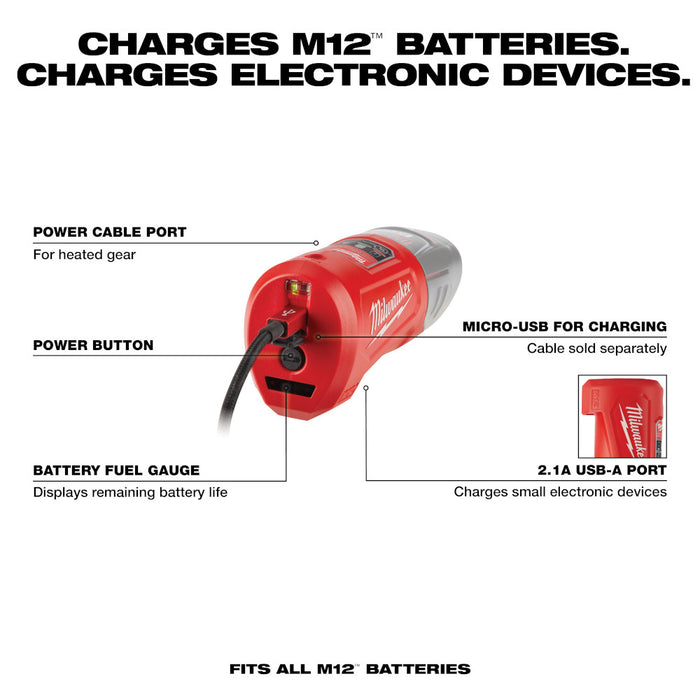 Milwaukee M12 Charger and Portable Power Source