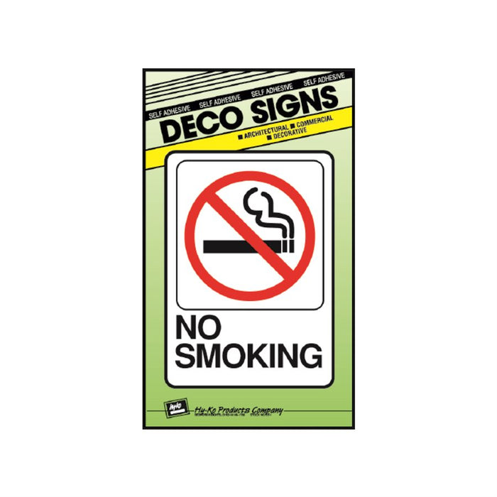 No Smoking" Symbol Sticker - 6-1/2" x 10