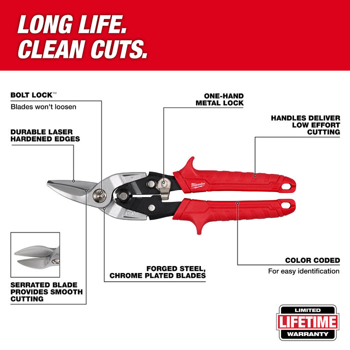 Milwaukee 3 pc. Aviation Snip Set