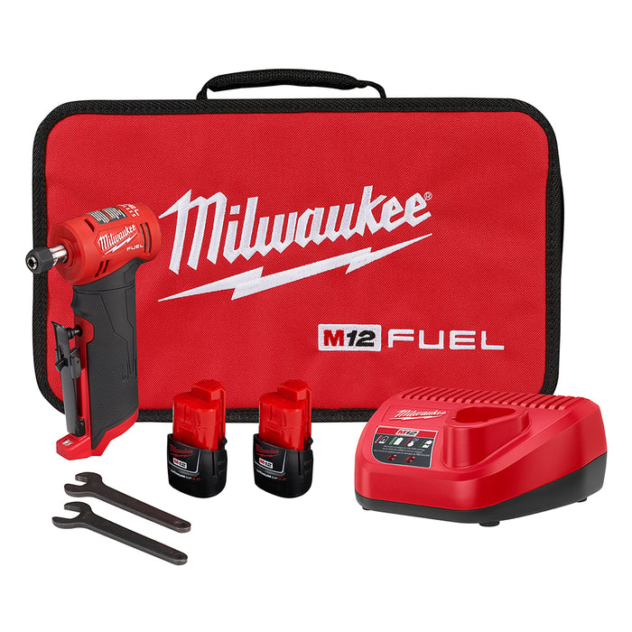 Milwaukee M12 FUEL™ 1/4" Right Angle Die Grinder 2-Battery Kit