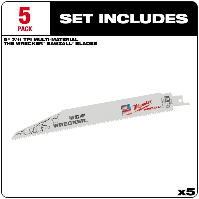 Milwaukee SAWZALL® The WRECKER Multi-Material Blades