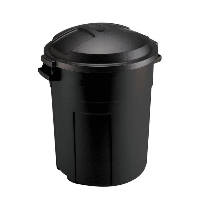 80L Black Garbage Container w/ Lid