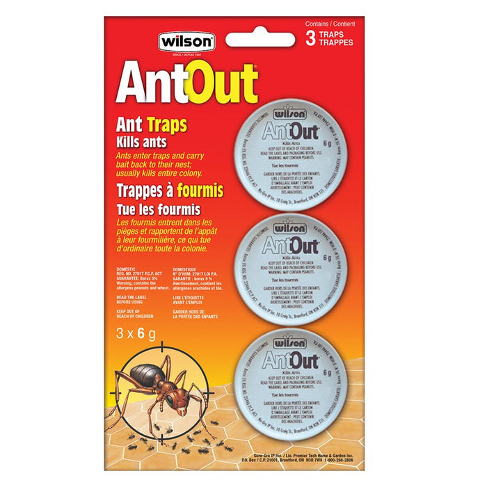 Wilson 3PK AntOut Ant Bait Traps - 6g