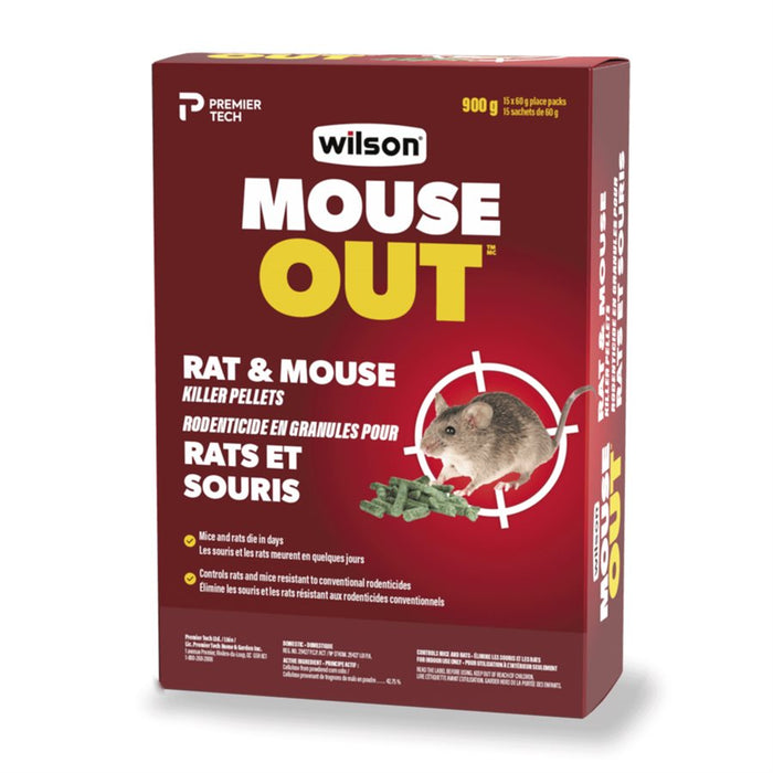 Wilson MouseOut Rat & Mouse Killer Pellets - 900g