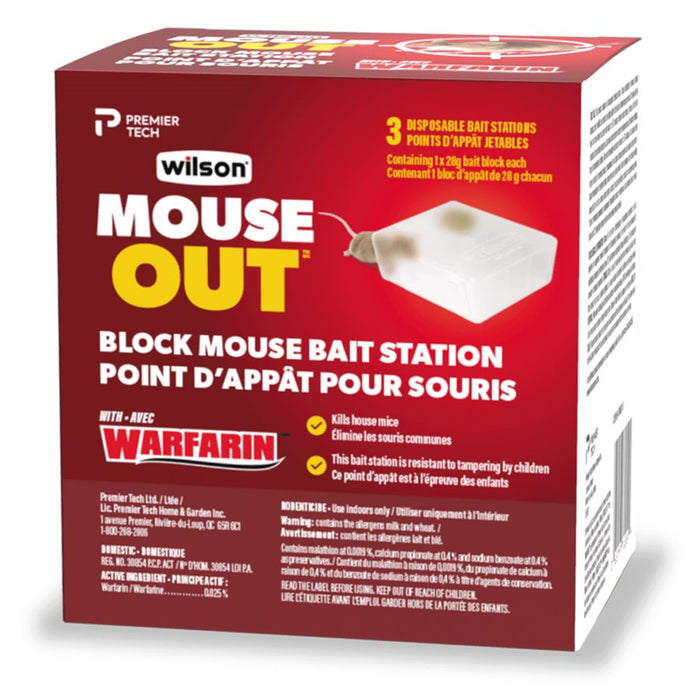 Wilson 3PK MouseOut Warfarin Block Station Prefilled - 28g