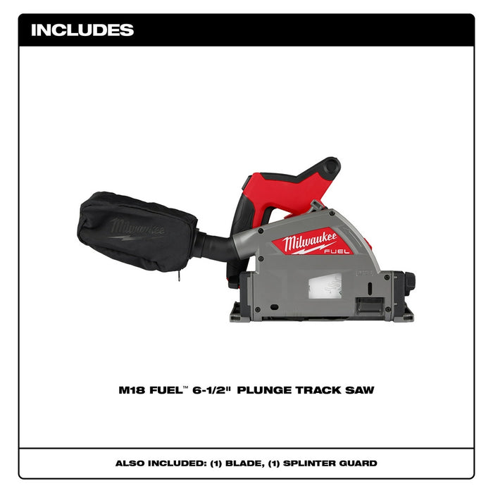 Milwaukee M18 FUEL 6-1/2” Plunge Track Saw - Tool Only