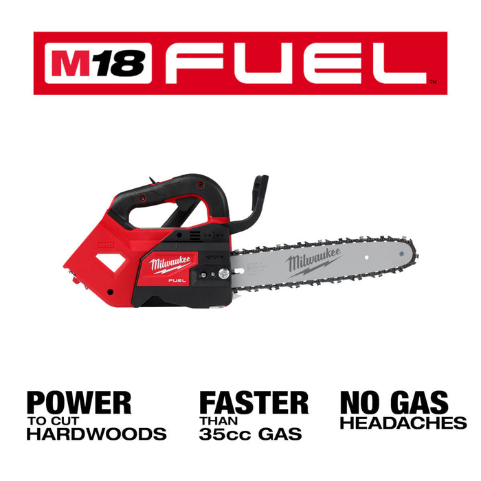 Milwaukee M18 FUEL™ Cordless 12" Top Handle Chainsaw - Tool Only