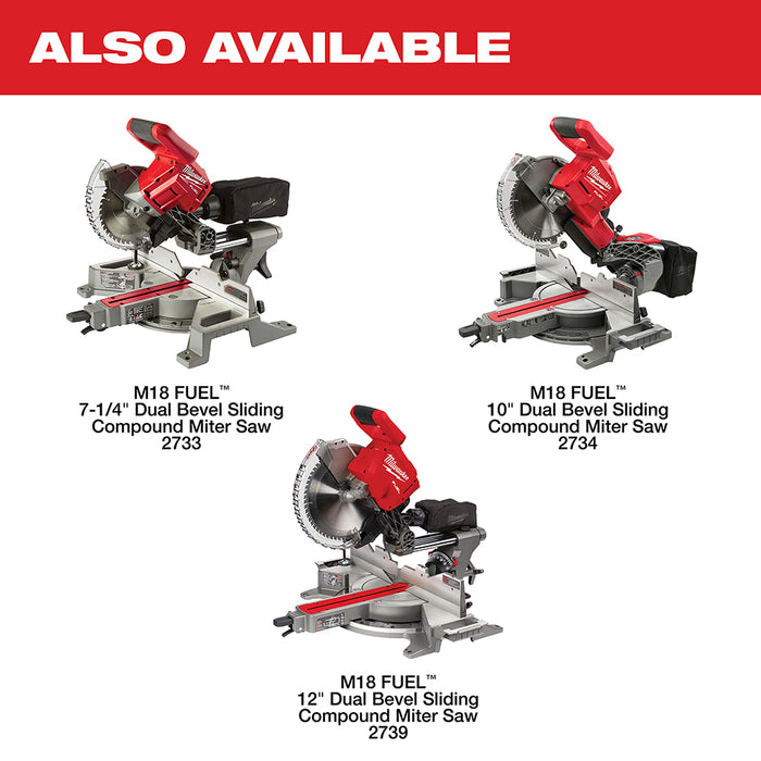 Milwaukee M18 FUEL Cordless Dual Bevel Sliding Compound Miter Saw  - Tool Only