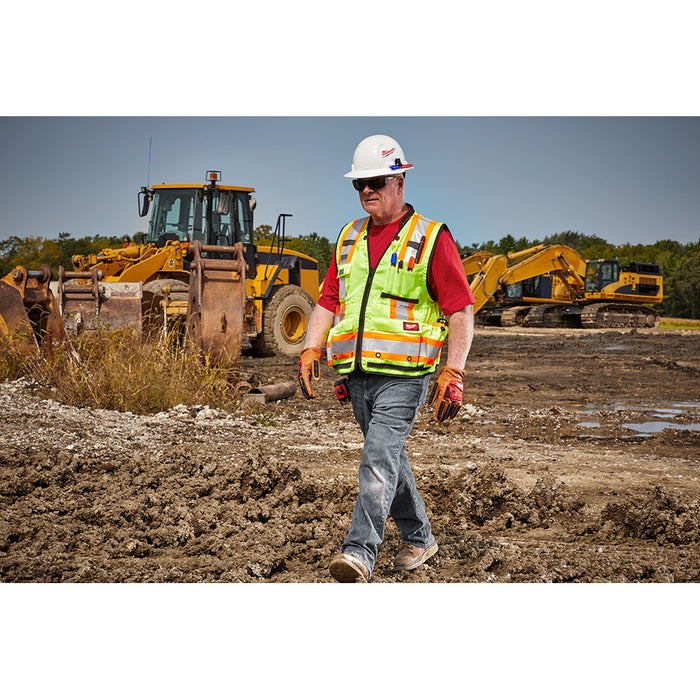 Milwaukee Class 2 Surveyor's High Visibility Safety Vest Yellow