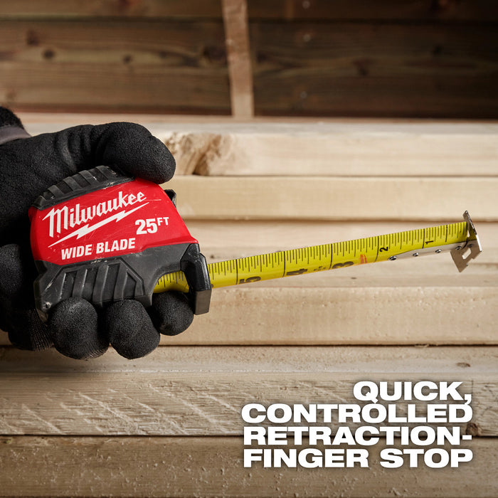 Milwaukee 25ft Wide Blade Tape Measure