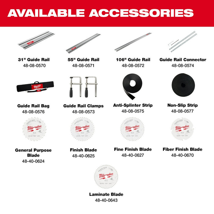 Milwaukee M18 FUEL 6-1/2" Plunge Track Saw Kit