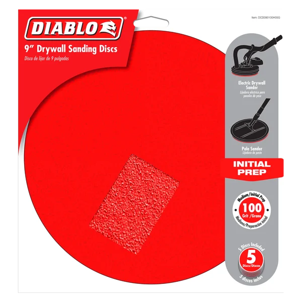 Diablo 9" Hook & Lock™ ROS Sanding Discs for Drywall