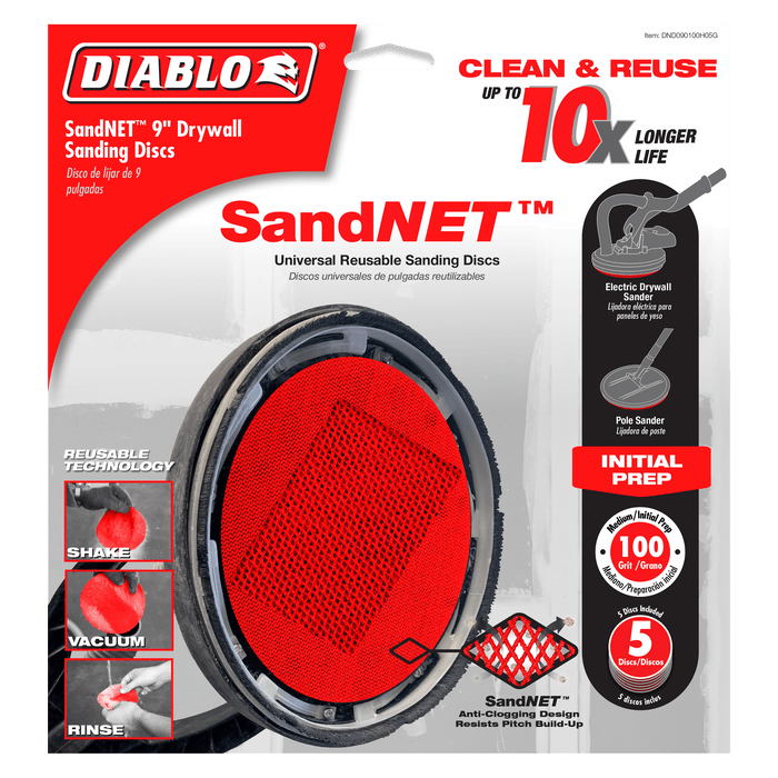 Diablo 5PK SandNET™ Drywall Sanding Discs - 9"