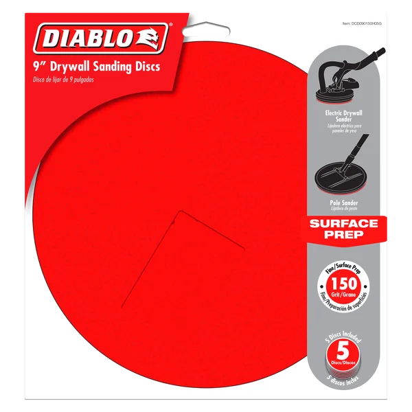 Diablo 9" Hook & Lock™ ROS Sanding Discs for Drywall