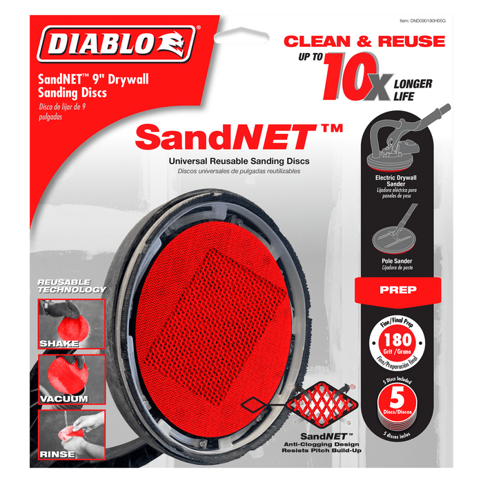 Diablo 5PK SandNET™ Drywall Sanding Discs - 9"