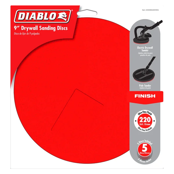 Diablo 9" Hook & Lock™ ROS Sanding Discs for Drywall