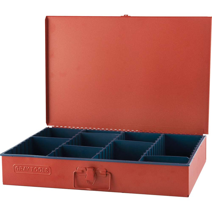 Gray Tools Compartment Box w/ 12 Adjustable Dividers